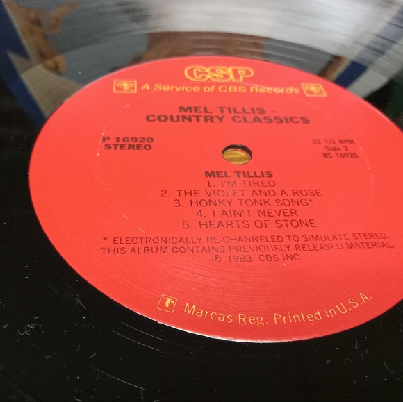 1983 Mel Tillis Country Classics Vinyl Record - Picture 4 of 16